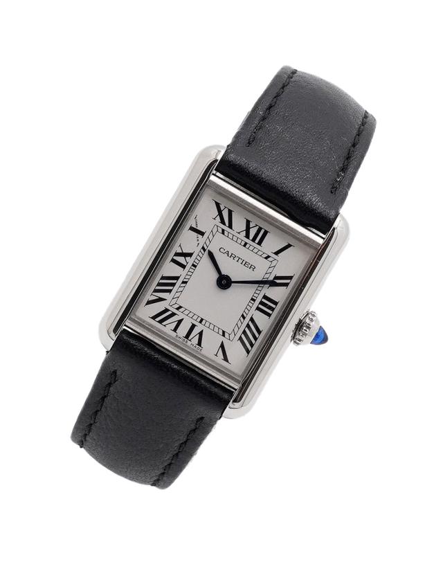 까르띠에 [중고명품] [중고명품] Cartier(까르띠에) WSTA0042(WSTA0089) 탱크머스트 스몰 쿼츠 가죽밴드 여성 시계aa65557 착용컷