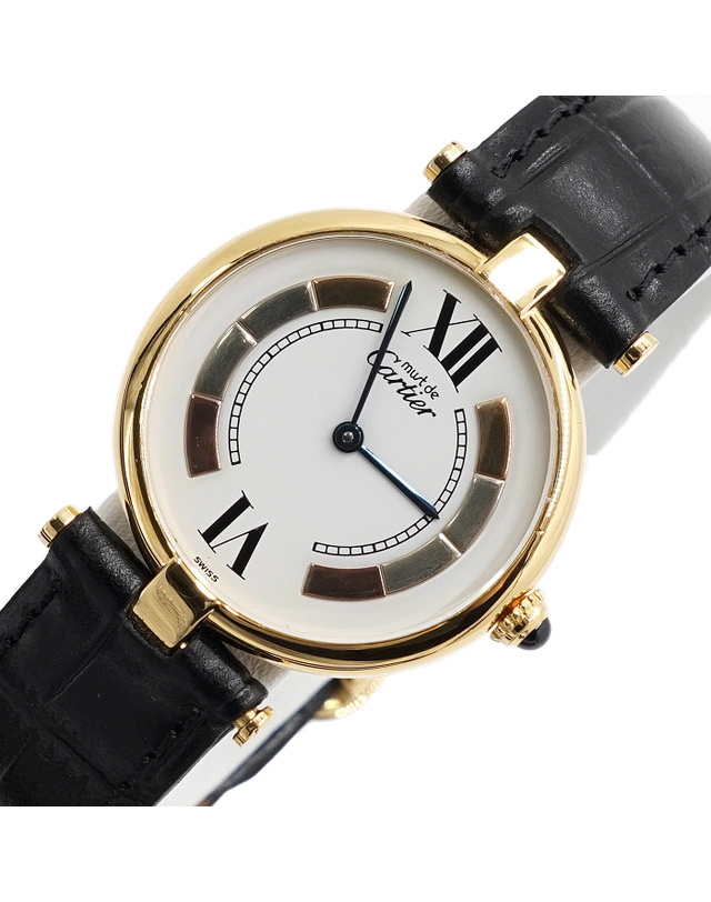 까르띠에 [중고명품] [중고명품] Cartier(까르띠에) W1006454 머스트 방돔 루이 쿼츠 30MM 여성 시계aa65128 착용컷