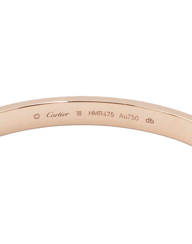 까르띠에 [중고명품] [중고명품] Cartier(까르띠에) B60356(B60674) 18K로즈골드(핑크골드) LOVE 러브 브레이슬릿 팔찌-18호aa68160 착용컷