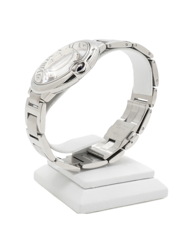까르띠에 [중고명품] [중고명품] Cartier(까르띠에) W69012Z4 발롱블루 42mm 라지 오토매틱 스틸 남성 시계aa68163 착용컷