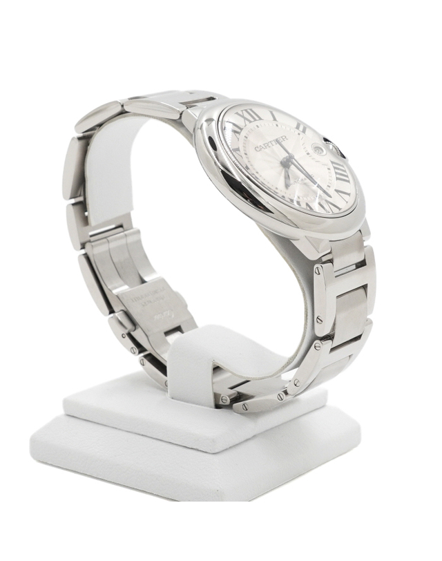 까르띠에 [중고명품] [중고명품] Cartier(까르띠에) W69012Z4 발롱블루 42mm 라지 오토매틱 스틸 남성 시계aa68163 착용컷