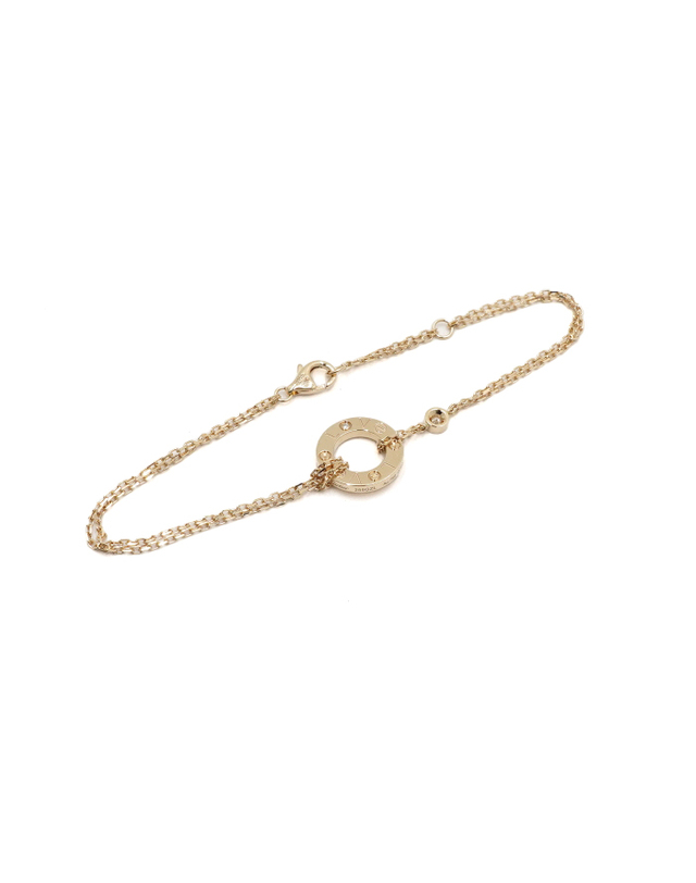 까르띠에 [중고명품] [중고명품] Cartier(까르띠에) B60383 18K옐로우골드 2P다이아 LOVE 브레이슬릿 체인 여성 팔찌aa68243 착용컷