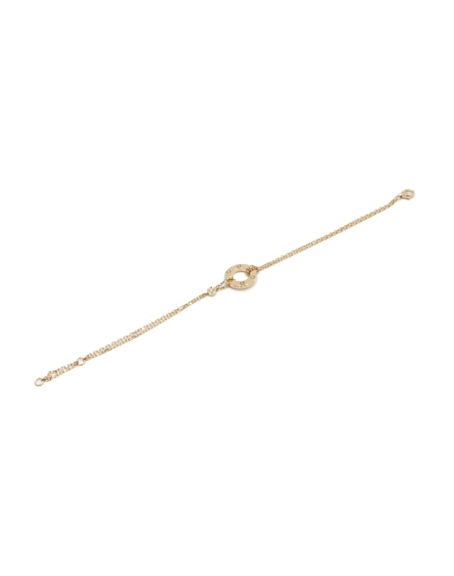 까르띠에 [중고명품] [중고명품] Cartier(까르띠에) B60383 18K옐로우골드 2P다이아 LOVE 브레이슬릿 체인 여성 팔찌aa68243 착용컷