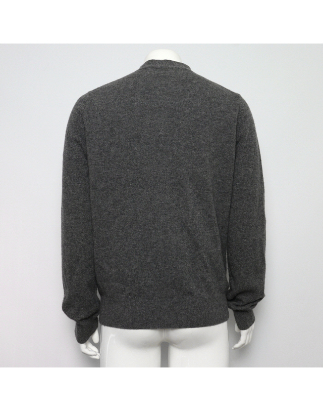 꼼데가르송 [중고명품] [중고명품] COMME DES GARCONS(꼼데가르송) AZ-N008 그레이 울 레드 하트 와펜 남성 가디건aa67159 착용컷