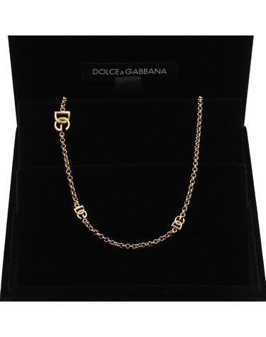 [중고명품] Dolce&Gabbana(돌체앤가바나) WNO8L1 금장메탈 DG로고 COLLANA 체인 여성 목걸이aa66048