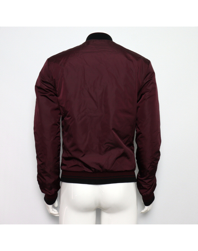 돌체앤가바나 [중고명품] [중고명품] Dolce&Gabbana(돌체앤가바나) G9IY8T 버건디 Quilted Bomber 퀼팅 남성 자켓aa67596 착용컷