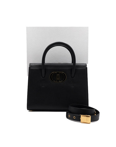 [중고명품] Dior(디올) M9321UMBA 블랙 그레인 카프스킨 30 몽테인 St Honore 생토노레 카바 미디움 토트백 겸 숄더백aa60858