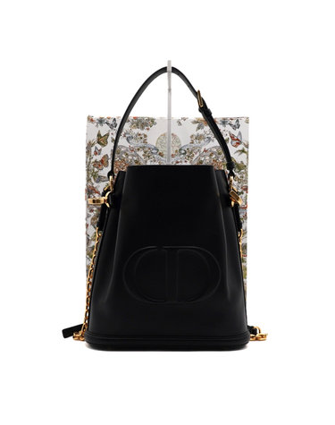 [중고명품] Dior(디올) M2271UBHA 블랙 CD 엠보싱 Cest Dior 쎄디올 미디엄 버킷 토트백 겸 금장체인 숄더백 크로스백aa64594