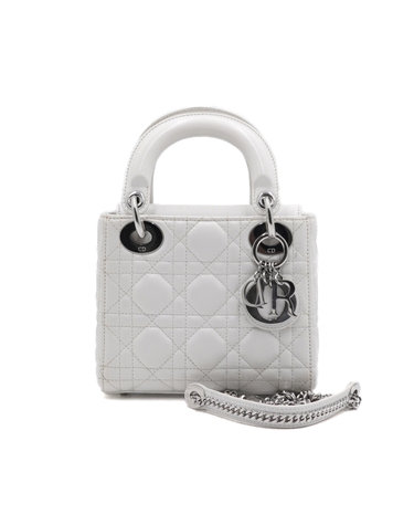 [중고명품] Dior(디올) M0505ONGE 라떼 LADY DIOR 레이디디올 미니 토트백 겸 은장체인 숄더백 크로스백aa66436
