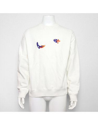 [중고명품] Dior(디올) 193J687B0531 X Kenny Scharf(케니 샤프) 화이트 코튼 로고 남성 스웨터 긴팔 맨투맨 티셔츠aa66514