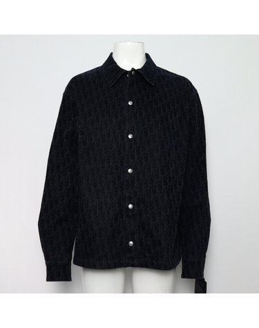 [중고명품] Dior(디올) 033D490M321X 블루 코튼 혼방 오블리크 블렌트 트윌 남성 오버셔츠aa67403