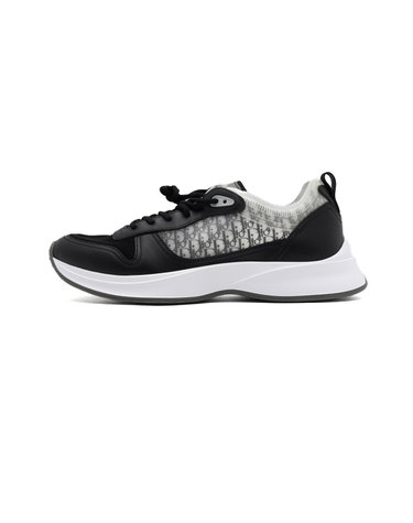 [중고명품] Dior(디올) 3SN259ZJF 블랙 레더 메쉬 오블리크 B25 러너 남성 스니커즈aa68102