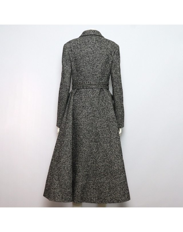 디올 [중고명품] [중고명품] Dior(디올) 241M01A1125 헤링본 벨트 여성 롱코트aa60194 착용컷