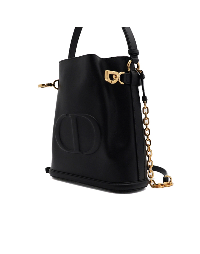 디올 [중고명품] [중고명품] Dior(디올) M2271UBHA 블랙 CD 엠보싱 Cest Dior 쎄디올 미디엄 버킷 토트백 겸 금장체인 숄더백 크로스백aa64594 착용컷