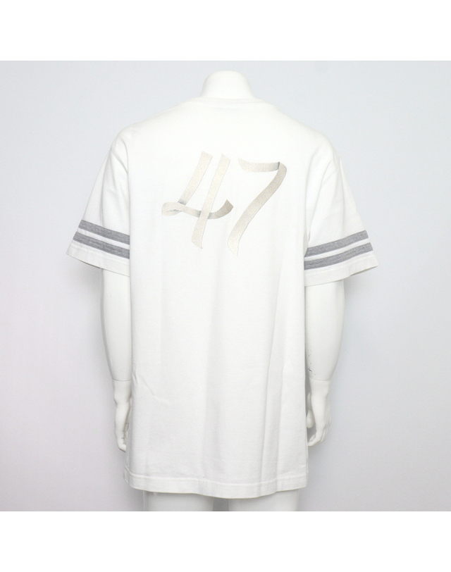 디올 [중고명품] [중고명품] Dior(디올) 293J659A0554 화이트 47 백로고 프린트 스트라이프 남성 반팔 티셔츠aa65728 착용컷