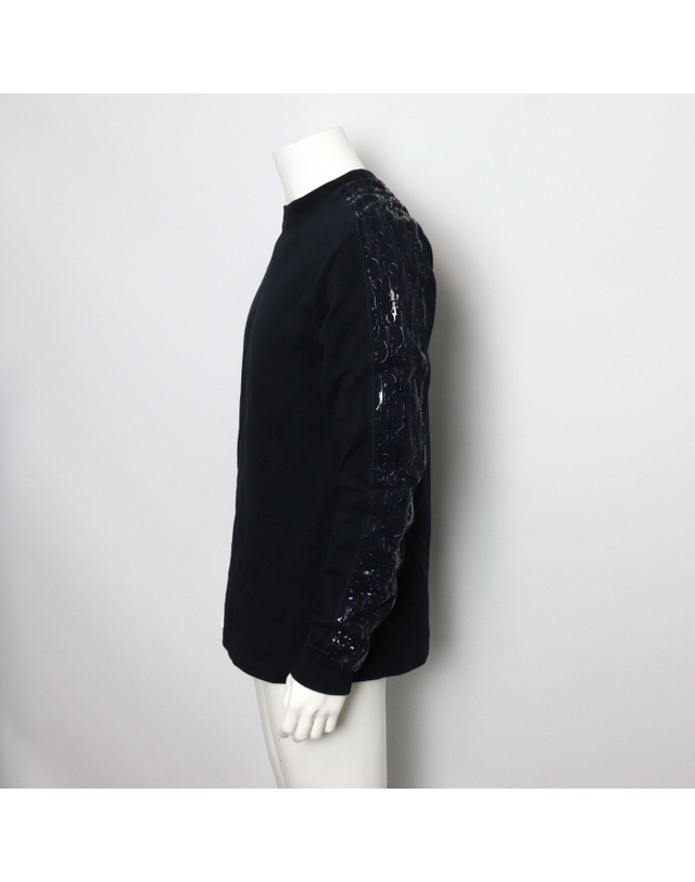 디올 [중고명품] [중고명품] Dior(디올) 113J643A0554 네이비 코튼 오블리크 롱 슬리브 남성 티셔츠aa65831 착용컷