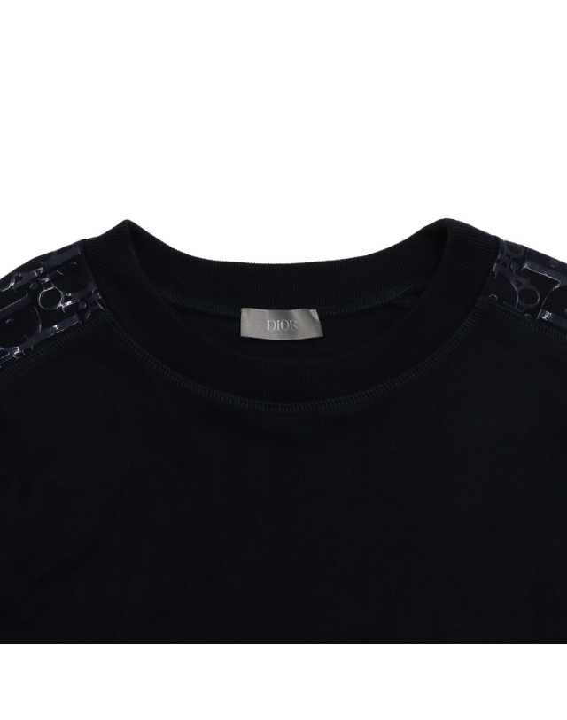 디올 [중고명품] [중고명품] Dior(디올) 113J643A0554 네이비 코튼 오블리크 롱 슬리브 남성 티셔츠aa65831 착용컷