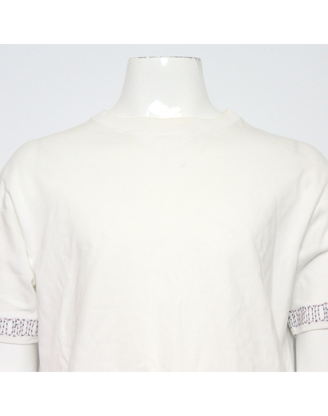 디올 [중고명품] [중고명품] Dior(디올) X SHAWN STUSSY(숀스투시) 033J625F0554 화이트 코튼 로고자수 오버사이즈 남성 반팔 티셔츠aa66513 착용컷