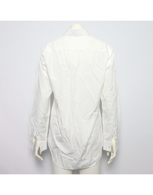 디올 [중고명품] [중고명품] Dior(디올) 943C596A1581 X Raymond Pettibon 레이몬드 페티본 화이트 코튼 자수 로고 여성 긴팔 셔츠aa65913 착용컷