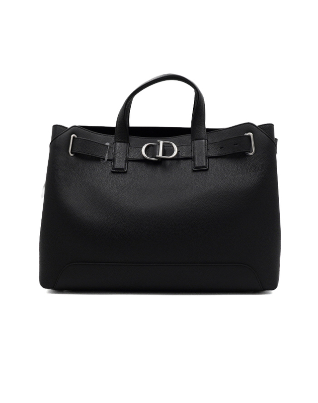 디올 [중고명품] [중고명품] Dior(디올) 1LLSH290MAL 블랙 그레인 카프스킨 은장CD 노르망디 미디움 토트백 겸 숄더백aa68622 착용컷
