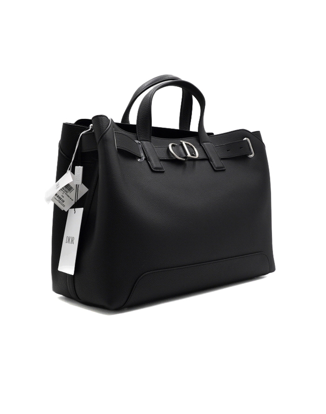 디올 [중고명품] [중고명품] Dior(디올) 1LLSH290MAL 블랙 그레인 카프스킨 은장CD 노르망디 미디움 토트백 겸 숄더백aa68622 착용컷