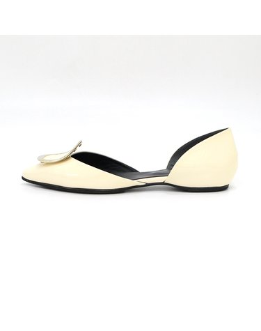[중고명품] Roger vivier(로저비비에) RVW37316860 아이보리 페이던트 도르세이 섹시촉 칩스 발레리나 여성 구두aa66397
