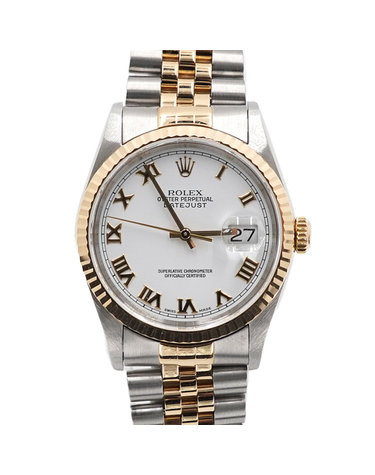 [중고명품] 롤렉스 16233 18K골드콤비 화이트로만 DATEJUST 데이저스트 36MM 남성 시계aa60633