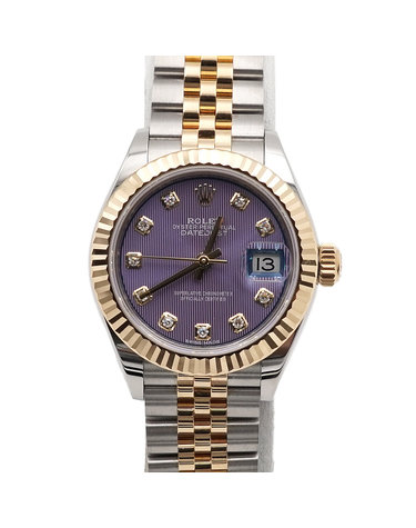 [중고명품] Rolex(롤렉스) 279173 18K골드콤비 10P다이아 데이저스트 퍼플 라벤더다이얼 28mm 여성 시계aa64456