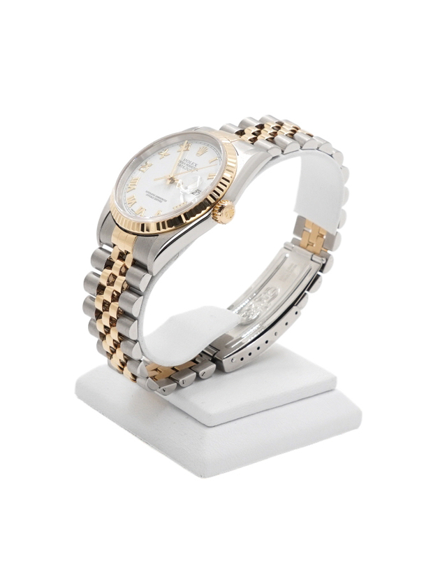 롤렉스 [중고명품] [중고명품] 롤렉스 16233 18K골드콤비 화이트로만 DATEJUST 데이저스트 36MM 남성 시계aa60633 착용컷