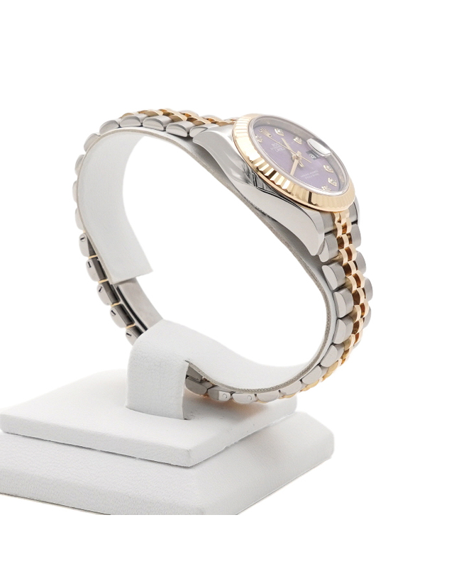 롤렉스 [중고명품] [중고명품] Rolex(롤렉스) 279173 18K골드콤비 10P다이아 데이저스트 퍼플 라벤더다이얼 28mm 여성 시계aa64456 착용컷