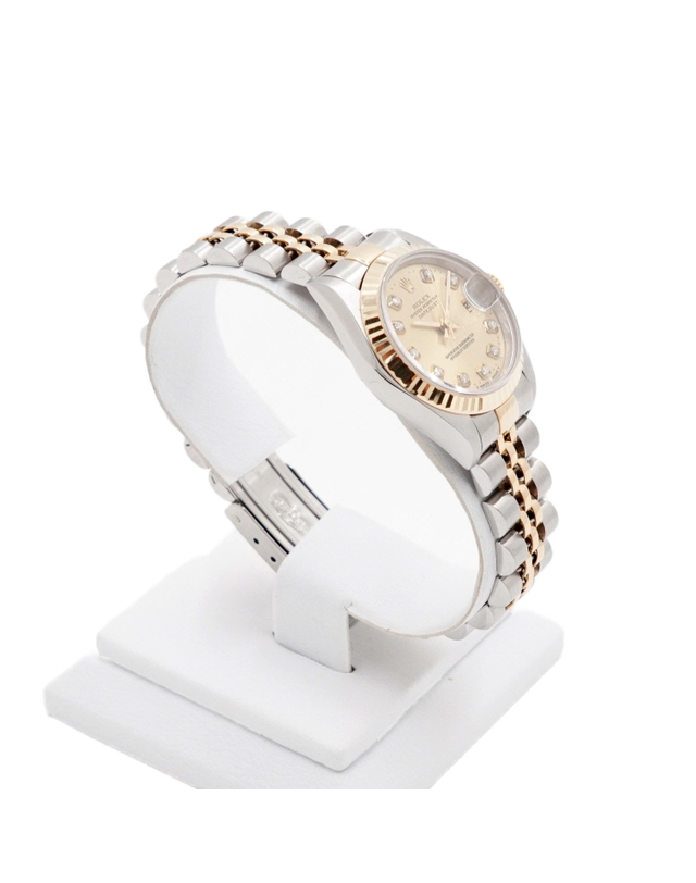 롤렉스 [중고명품] [중고명품] Rolex(롤렉스) 69173 18K골드콤비 10P다이아 데이저스트 26mm 여성 시계aa65662 착용컷