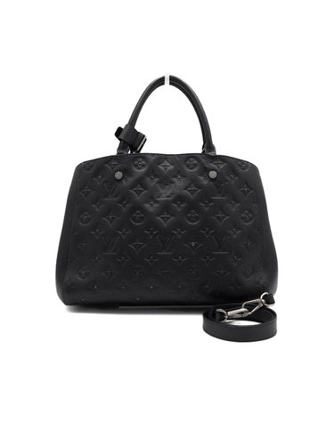 [중고명품] Louis Vuitton(루이비통) M50668 한정판 모노그램 블랙 앙프렝뜨 스터드 몽테뉴MM 토트백 겸 숄더백aa61017