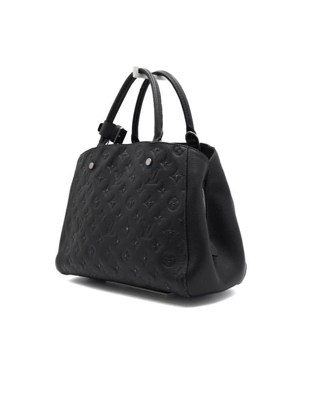 루이비통 [중고명품] [중고명품] Louis Vuitton(루이비통) M50668 한정판 모노그램 블랙 앙프렝뜨 스터드 몽테뉴MM 토트백 겸 숄더백aa61017 착용컷