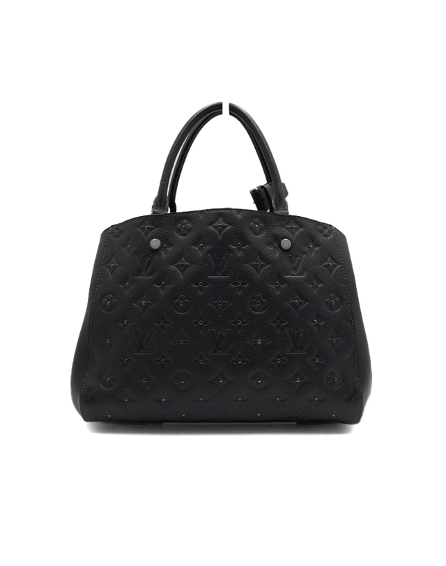 루이비통 [중고명품] [중고명품] Louis Vuitton(루이비통) M50668 한정판 모노그램 블랙 앙프렝뜨 스터드 몽테뉴MM 토트백 겸 숄더백aa61017 착용컷