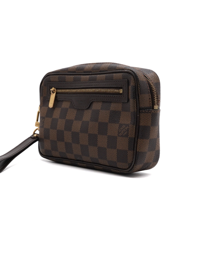 루이비통 [중고명품] [중고명품] Louis Vuitton(루이비통) N61739 다미에 캔버스 마카오 남성 스트랩 파우치 클러치백aa65051 착용컷