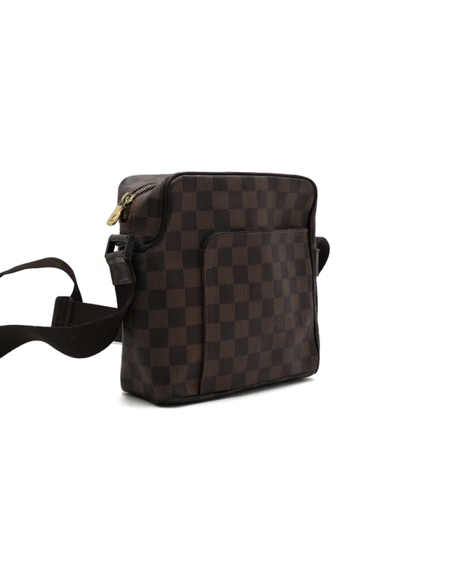 루이비통 [중고명품] [중고명품] Louis Vuitton(루이비통) N41442 다미에 에벤 캔버스 올라브PM 남성 크로스백aa66940 착용컷