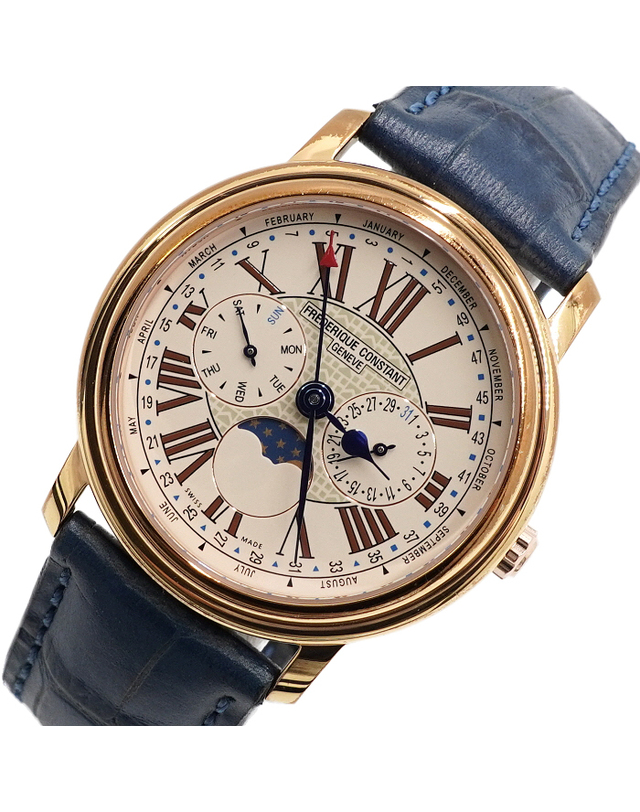 바쉐론 콘스탄틴 [중고명품] [중고명품] FREDERIQUE CONSTANT(프레드릭콘스탄트) FC-270X4P4 문페이즈 비즈니스 타이머 쿼츠 가죽밴드 남성 시계aa67616 착용컷