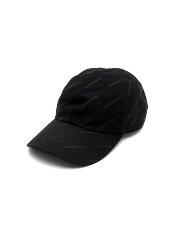 [중고명품] Balenciaga(발렌시아가) 블랙 코튼 멀티로고 남성 볼캡 모자aa66184
