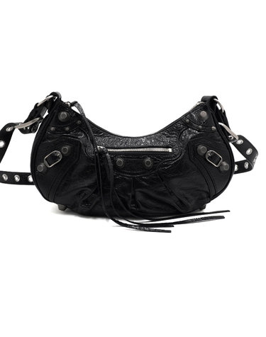 [중고명품] Balenciaga(발렌시아가) 671307 블랙 아레나 램스킨 LE CAGOLE 르카골 S 스몰 여성 숄더백 겸 크로스백aa68231