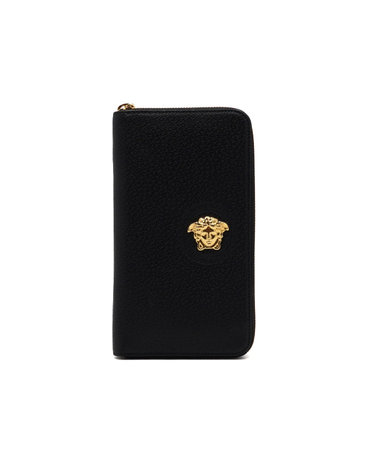 [중고명품] Versace(베르사체) DP33597 라 메두사 헤드 레더 지퍼 롱 월렛 남여공용 장지갑aa68528