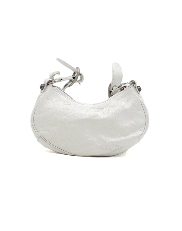 발렌시아가 [중고명품] [중고명품] Balenciaga(발렌시아가) 671309 화이트 레더 LE CAGOLE 르카골XS 여성 숄더백 겸 크로스백aa66723 착용컷