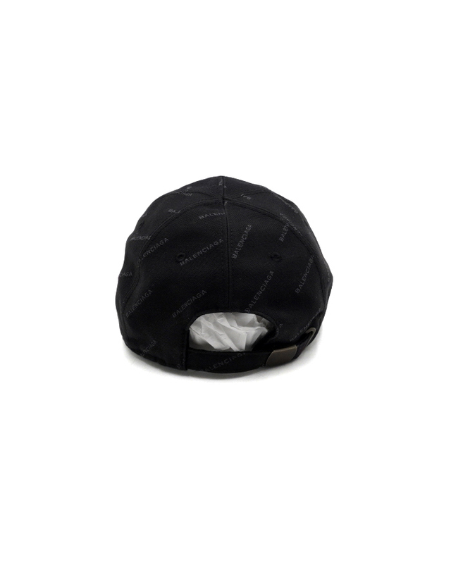 발렌시아가 [중고명품] [중고명품] Balenciaga(발렌시아가) 블랙 코튼 멀티로고 남성 볼캡 모자aa66184 착용컷