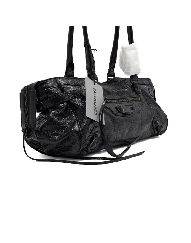 발렌시아가 [중고명품] [중고명품] Balenciaga(발렌시아가) 867667 블랙 텍스처드 레더 르시티 이스트웨스트 토트백 겸 숄더백aa66962 착용컷