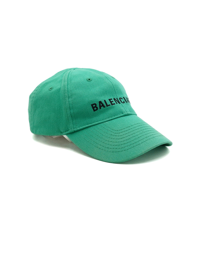 발렌시아가 [중고명품] [중고명품] Balenciaga(발렌시아가) 529192 그린 프론트 자수로고 남여공용 볼캡 모자aa67446 착용컷