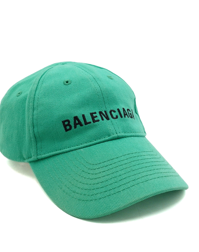 발렌시아가 [중고명품] [중고명품] Balenciaga(발렌시아가) 529192 그린 프론트 자수로고 남여공용 볼캡 모자aa67446 착용컷