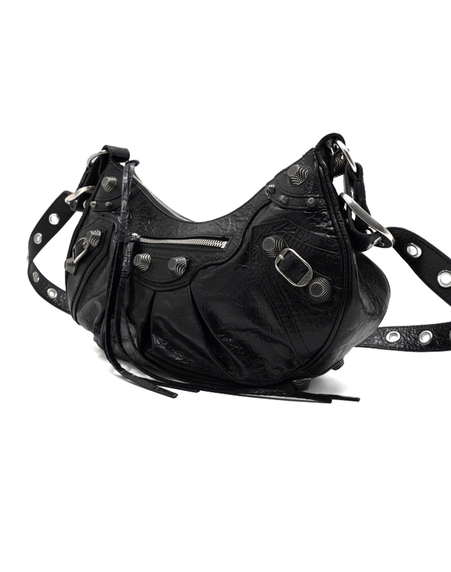 발렌시아가 [중고명품] [중고명품] Balenciaga(발렌시아가) 671307 블랙 아레나 램스킨 LE CAGOLE 르카골 S 스몰 여성 숄더백 겸 크로스백aa68231 착용컷