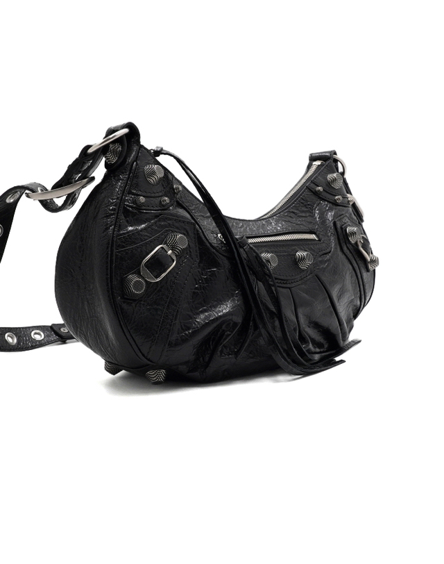 발렌시아가 [중고명품] [중고명품] Balenciaga(발렌시아가) 671307 블랙 아레나 램스킨 LE CAGOLE 르카골 S 스몰 여성 숄더백 겸 크로스백aa68231 착용컷
