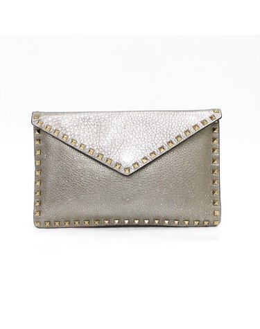 [중고명품] VALENTINO(발렌티노) QW1P0P56 락스터드 엔벨롭 플랩 클러치백aa68144