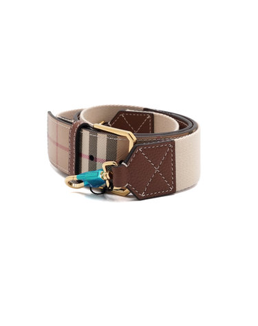 [중고명품] Burberry(버버리) 8062319 브라운 탄 TAN 체크 가방 숄더스트랩aa64156