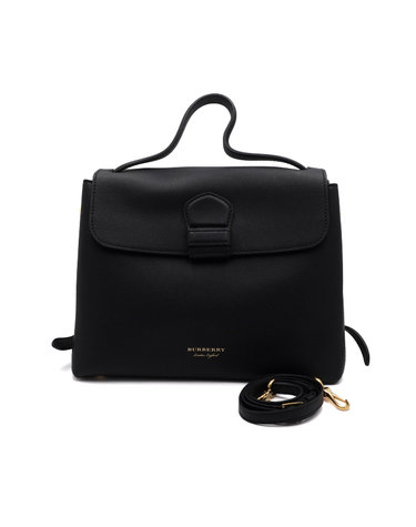 [중고명품] Burberry(버버리) 4061174 블랙 레더 하우스체크 캠벌리 미듐 토트백 숄더백aa66787